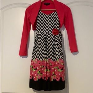 Chevron Flower Dress
